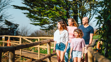 Family on park