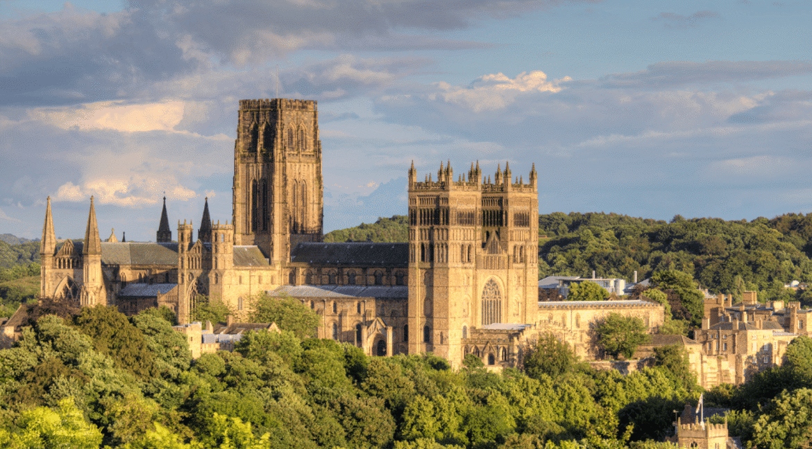 Durham Cathedral birds eye view