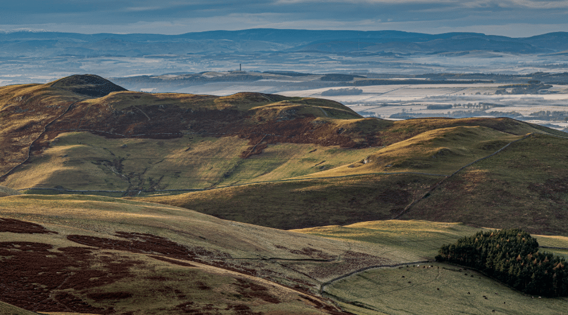 Cheviot Hills in Northumberland