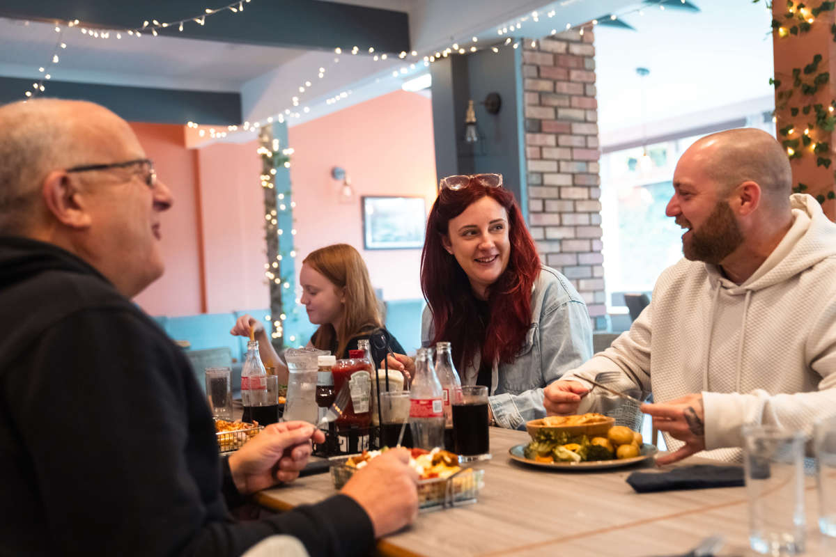 Family meal at The Sands
