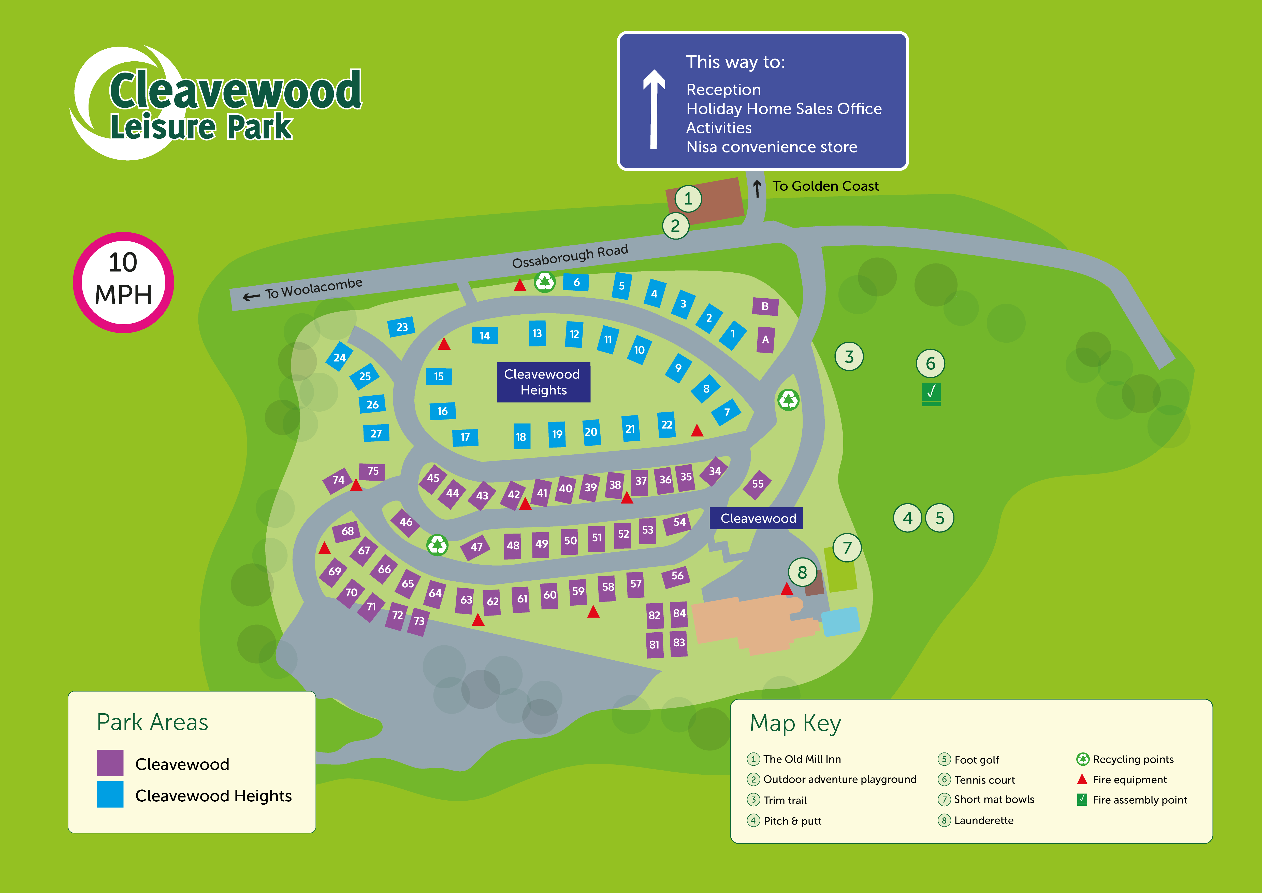 Cleavewood Leisure Park map 