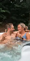 Couple in hot tub